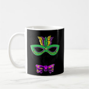 Wasserfarbe Mardi Gras Face Face Fasching Maskenfe Kaffeetasse