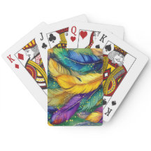 Wasserfarbe Mardi Gras Feather nahtloses Muster