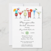 Wasserfarbe Margarita Bridal Dusche Einladung (Vorderseite)