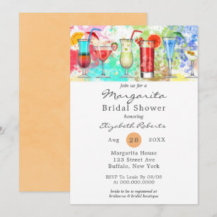 Wasserfarbe Margarita Bridal Dusche Einladung