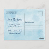 Wasserfarbe Marthas Weinberg Save the Date Postkarte (Rückseite)