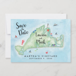 Wasserfarbe Marthas Weinkarte Save the Date Einladung