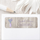 Wasserfarbe Mason Jar Lavander Holztextur Adresse (Insitu)