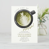 Wasserfarbe Matcha Theme Brautparty Einladung (Stehend Vorderseite)