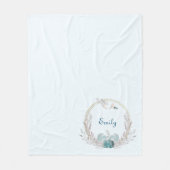 Wasserfarbe Meerjungfrau & Personalisierte Wreath Fleecedecke (Vorderseite)