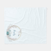 Wasserfarbe Meerjungfrau & Personalisierte Wreath Fleecedecke (Vorderseite (Horizontal))