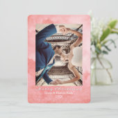 Wasserfarbe Mellow Rose Elegante Weihnachtskarte Einladung (Stehend Vorderseite)