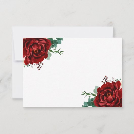 Wasserfarbe Merlot Modernes, geometrisches UAWG Einladung (Rückseite)