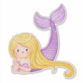 Wasserfarbe Mermaid Aufkleber (Vorderseite)