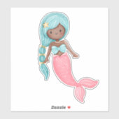 Wasserfarbe Mermaid Aufkleber (Blatt)