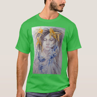 Wasserfarbe Mermaid T-Shirt