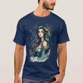 Wasserfarbe Mermaid T-Shirt (Vorderseite)