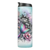 Wasserfarbe Mermaid Thermosbecher (Nach rechts gedreht)
