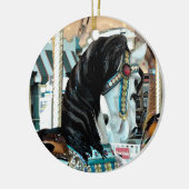 Wasserfarbe Merry-Go-Round Pferd Keramik Ornament (Links)