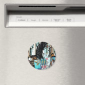 Wasserfarbe Merry-Go-Round Pferd Magnet (In Situ (Geschirrspüler))