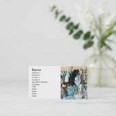 Wasserfarbe Merry-Go-Round Pferd Visitenkarte (Stehend Vorderseite)