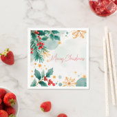 Wasserfarbe Merue Weihnachten Napkins Eleganter Ur Serviette (Beispiel)