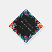 Wasserfarbe mexikanische Fiesta Blume Hochzeit Sch Serviette (Ecke)