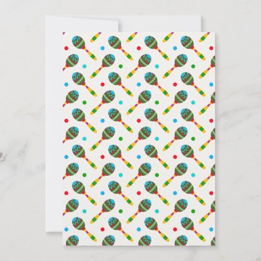 Wasserfarbe mexikanische Fiesta Probe Abendessen Einladung (Rückseite)