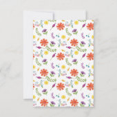 Wasserfarbe mexikanische Fiesta Wedding RSVP Karte (Rückseite)