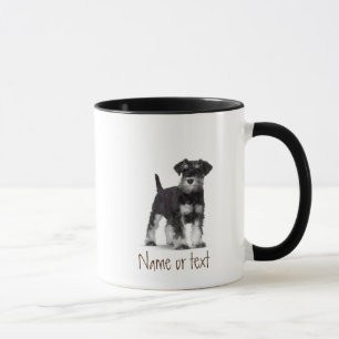 Wasserfarbe Miniatur Schnauzer Hund individuell  Tasse