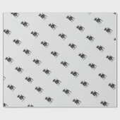 Wasserfarbe Miniatur Schnauzer Hund Tier Geschenkpapier (Flach)