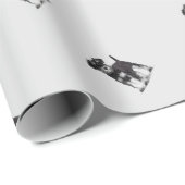 Wasserfarbe Miniatur Schnauzer Hund Tier Geschenkpapier (Rolleneckpunkt)
