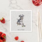 Wasserfarbe Miniatur Schnauzer Napkins Serviette (Beispiel)