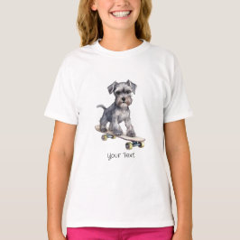 Wasserfarbe Miniatur Schnauzer T - Shirt