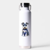 Wasserfarbe Miniatur Schnauzer Trinkflasche (Vorne)