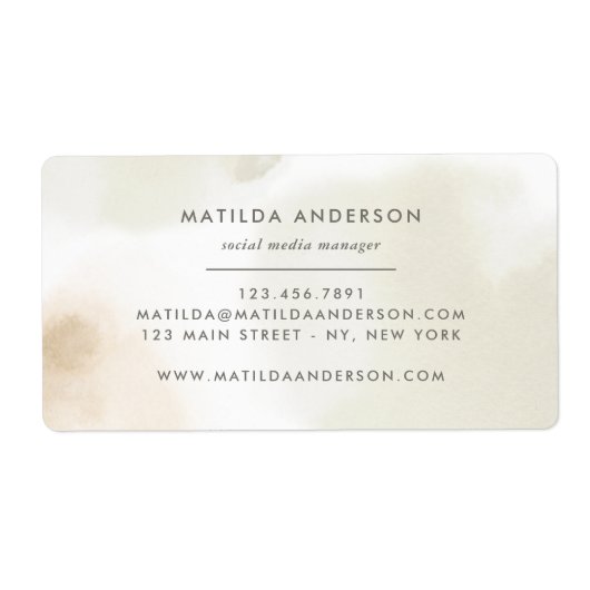 Wasserfarbe minimale abstrakte natürliche Eleganz (Vorne)