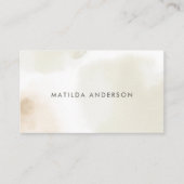 Wasserfarbe minimale abstrakte natürliche Eleganz Visitenkarte (Vorderseite)