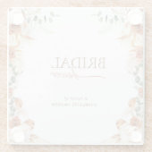 Wasserfarbe Minimalistisch Boho Chic Brautparty Glasuntersetzer (Rückseite)