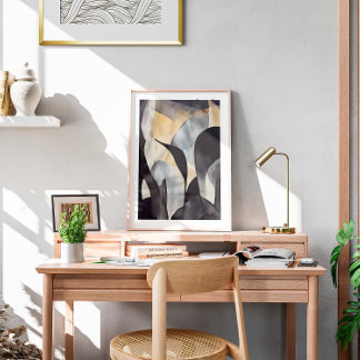 Wasserfarbe Minimalistisch Boho Wand Kunst, Abstra Poster