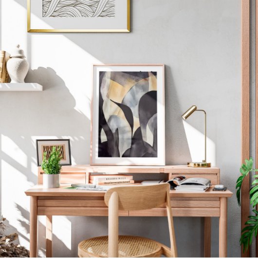 Wasserfarbe Minimalistisch Boho Wand Kunst, Abstra Poster