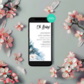 Wasserfarbe Minimalistisch Winter Baby Dusche Einladung