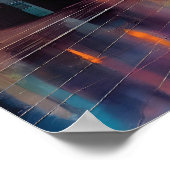 Wasserfarbe Minimalistische Kabul City Illustratio Poster (Ecke)