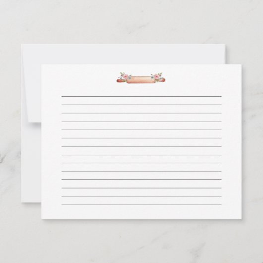 Wasserfarbe Mischschüssel mit Utensilien Rezept Ka Einladung (Rückseite)