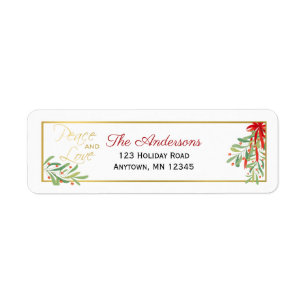 Wasserfarbe Mistletoe   Ferien-Rücksendeadresse