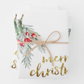 Wasserfarbe Mistletoe Geschenkpapier Set (Beispiel)