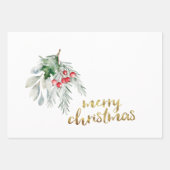 Wasserfarbe Mistletoe Geschenkpapier Set (Vorderseite)