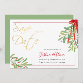 Wasserfarbe Mistletoe | Hochzeit Save The Date