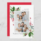 Wasserfarbe Mistletoe Holly Berry Weihnachten 2 FO (Vorne/Hinten)