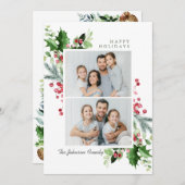 Wasserfarbe Mistletoe Holly Berry Weihnachten 2 FO (Vorne/Hinten)