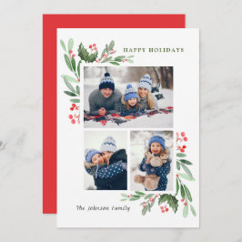 Wasserfarbe Mistletoe Holly Berry Weihnachten 3 FO