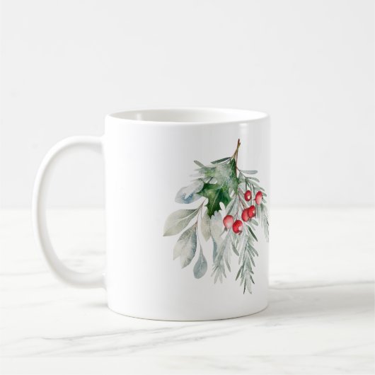 Wasserfarbe Mistletoe Kaffeetasse (Links)