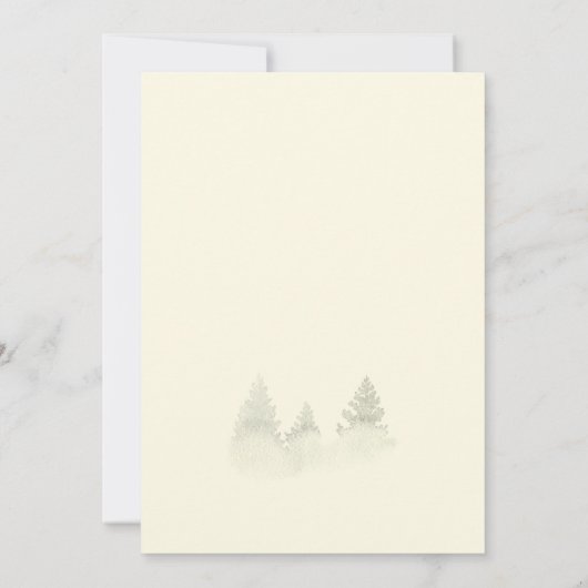 Wasserfarbe Misty Holz Retro Rustic Family Wieders Einladung (Rückseite)