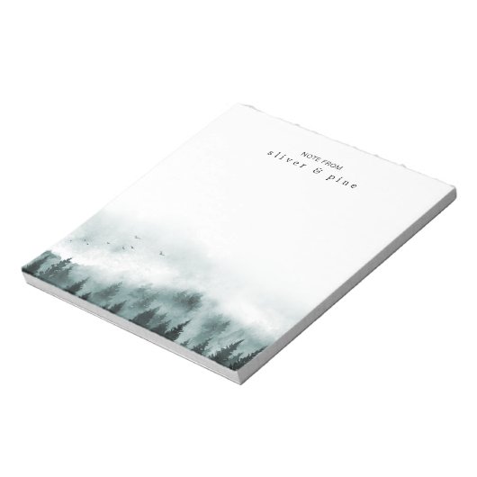 Wasserfarbe Misty Mountain Notizblock (Rotiert)