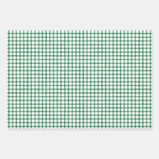 Wasserfarbe Misty Pine Weihnachtsbaumwald Geschenkpapier Set (Vorderseite 3)