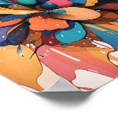 Wasserfarbe mit schwimmendem Wasser Poster (Ecke)